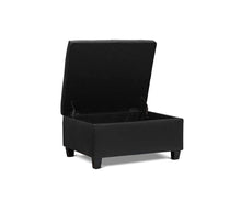 Load image into Gallery viewer, Louise Leather Storage Ottoman