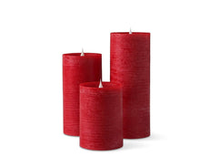 Load image into Gallery viewer, Lys Flameless Candle, Set of 3 - Red