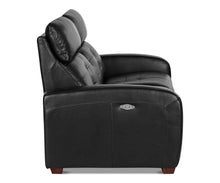 Load image into Gallery viewer, Larus Leather Power Reclining Sofa - Black
