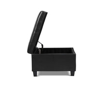Load image into Gallery viewer, Louise Leather Storage Ottoman
